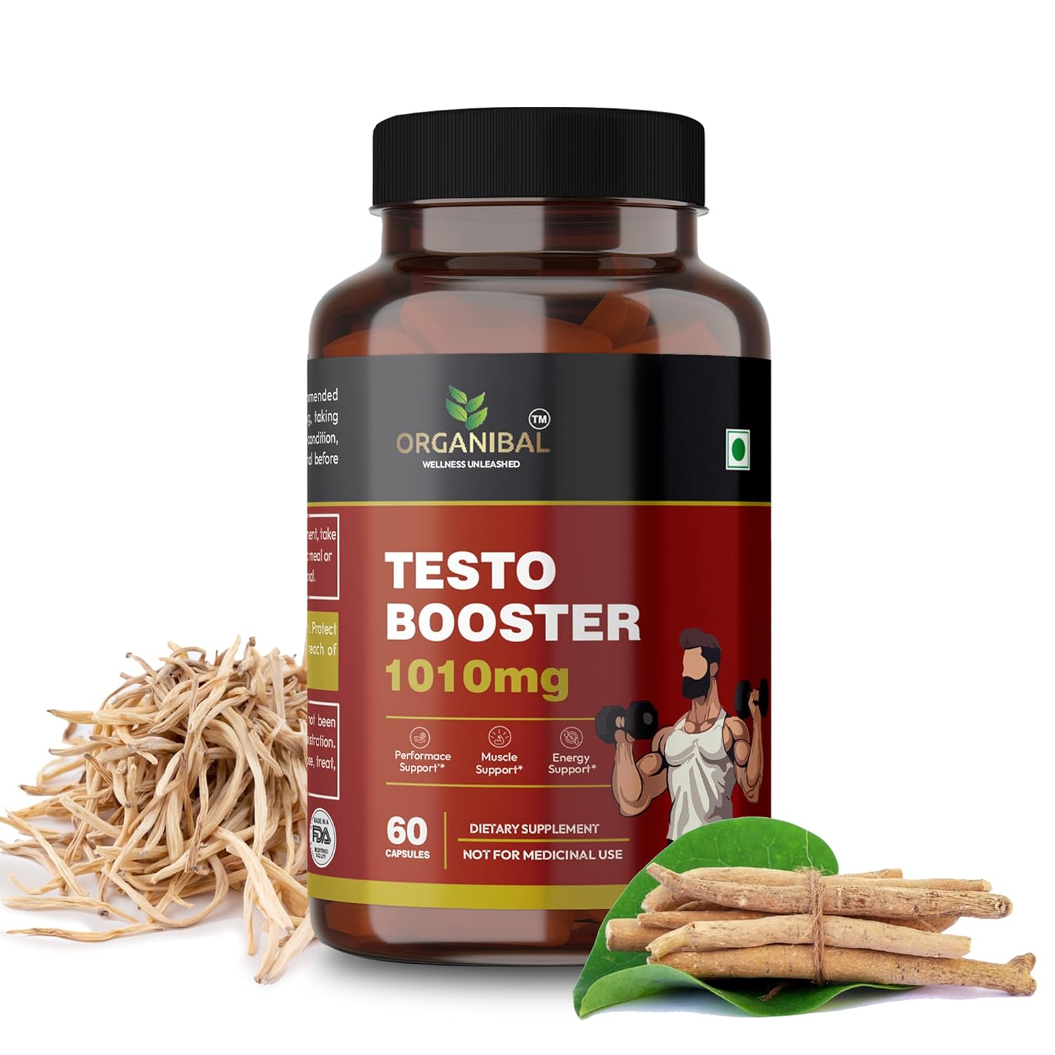 Natural Testosterone Booster Support Supplement 60 Capsules