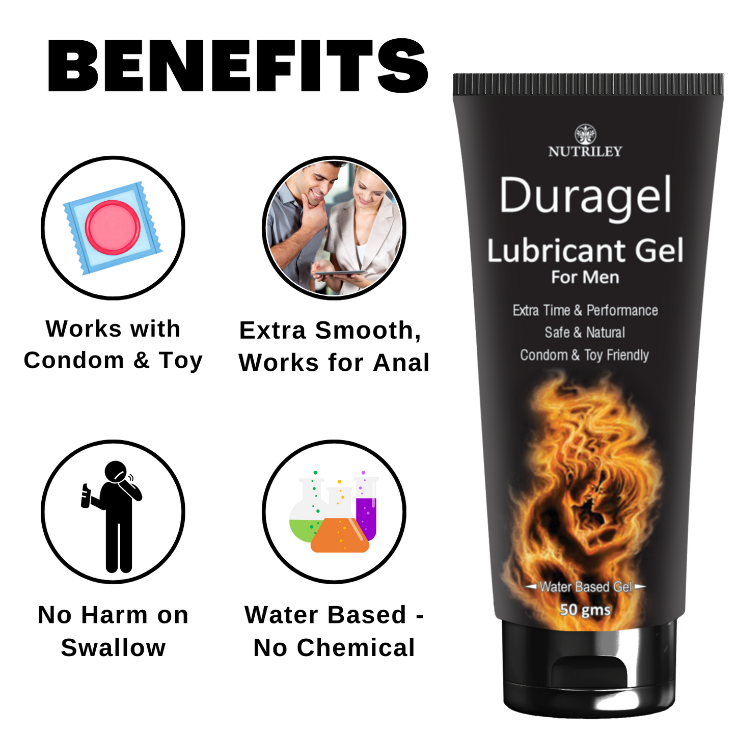 Nutriley Duragel - Lubricant Gel for Men (50gm)