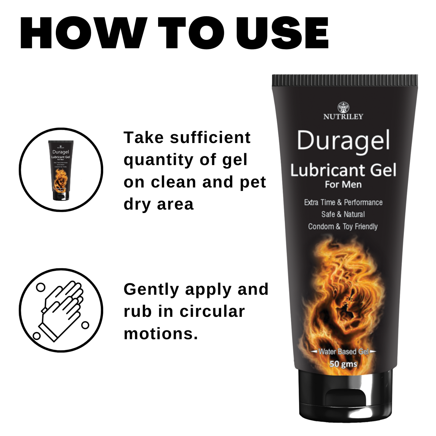 Nutriley Duragel - Lubricant Gel for Men (50gm)