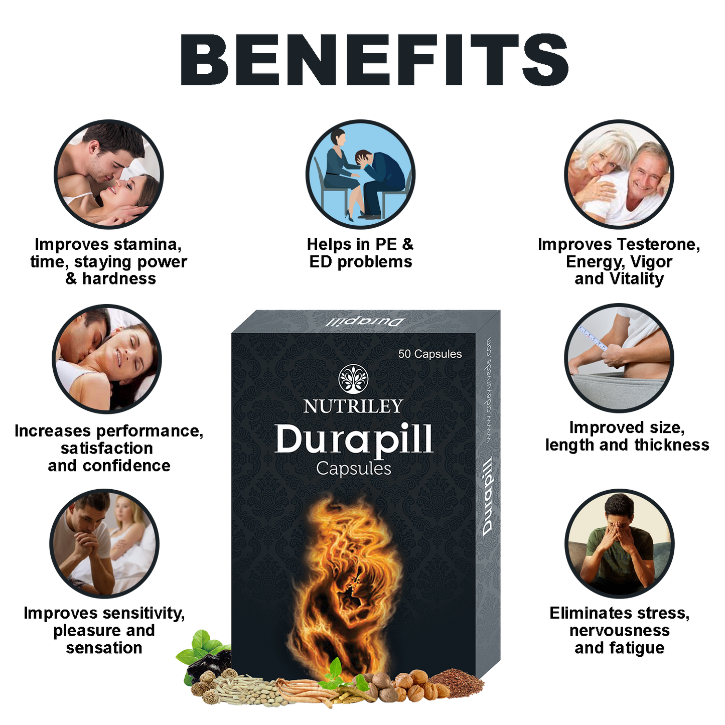 Nutriley Durapill - Sexual Wellness Capsules (50 Capsules)