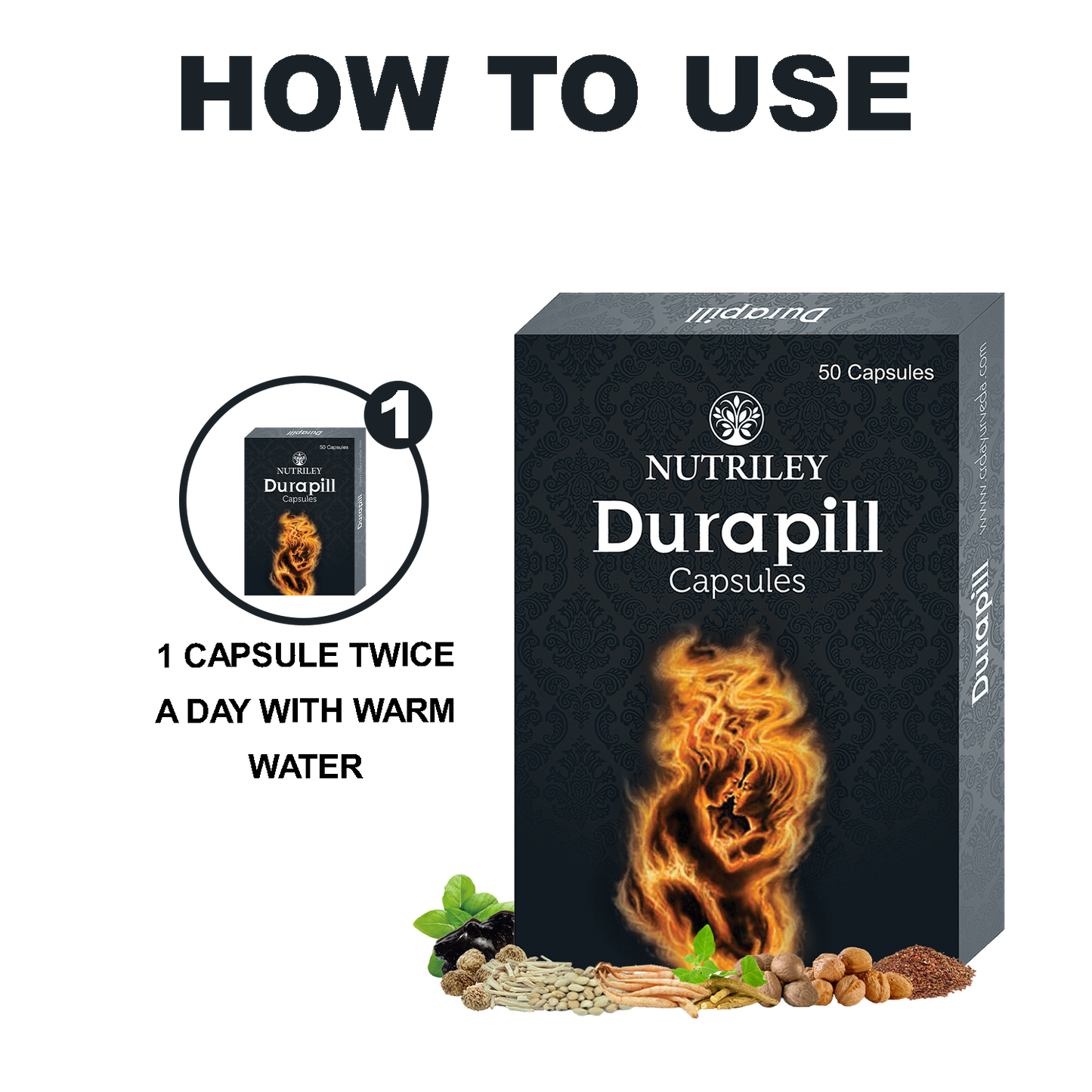 Nutriley Durapill - Sexual Wellness Capsules (50 Capsules)