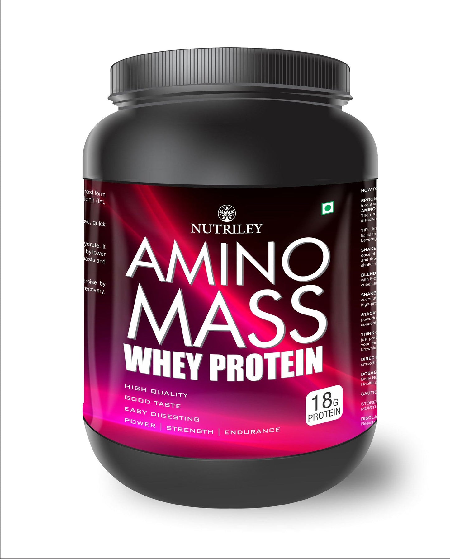 Nutriley Amino Mass - Body Weight / Muscle Gainer Whey Protein Supplement  (1 KG)