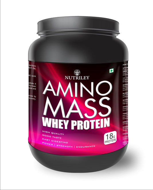 Nutriley Amino Mass - Body Weight / Muscle Gainer Whey Protein Supplement  (1 KG)