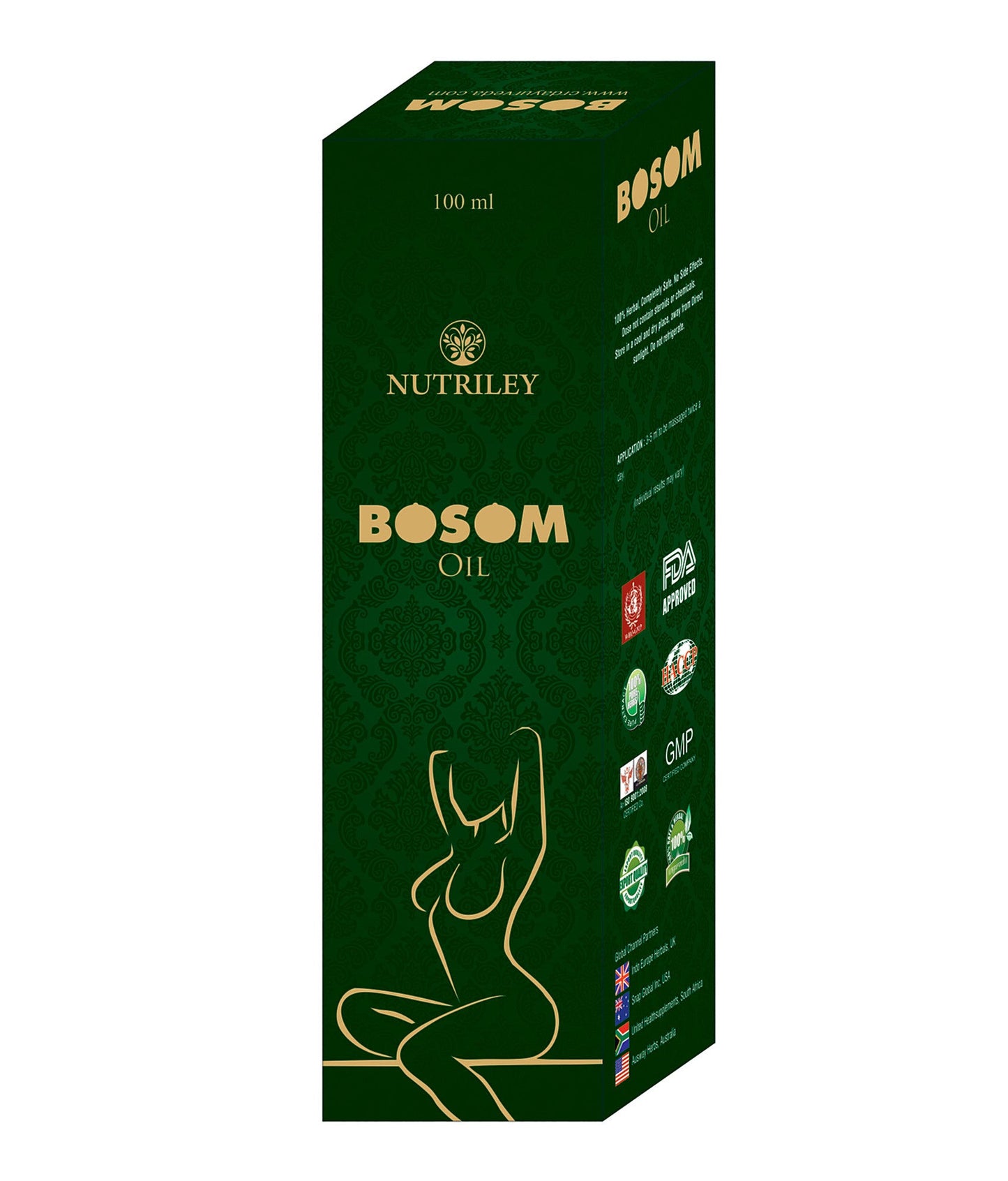 Nutriley Bosom - Breast Enlargement Oil (100 ML)