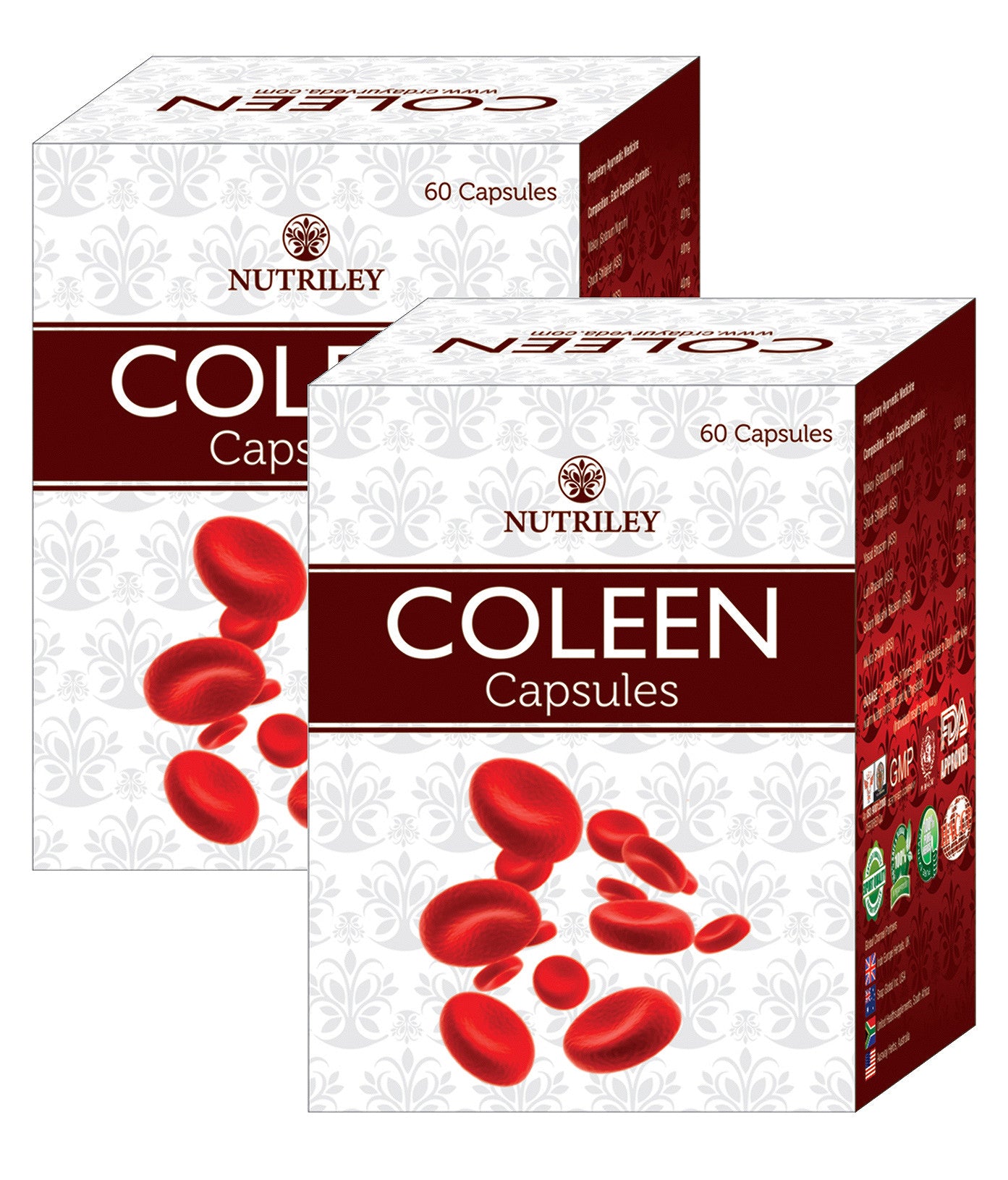 Nutriley Coleen - Iron Supplement Capsules (60 Caps)- Pack of 2