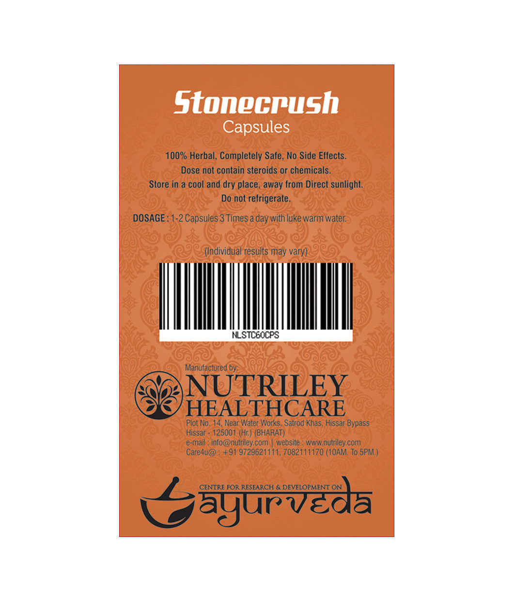 CRD Ayurveda Stonecrush - Stone Care Capsules (60 Capsules)